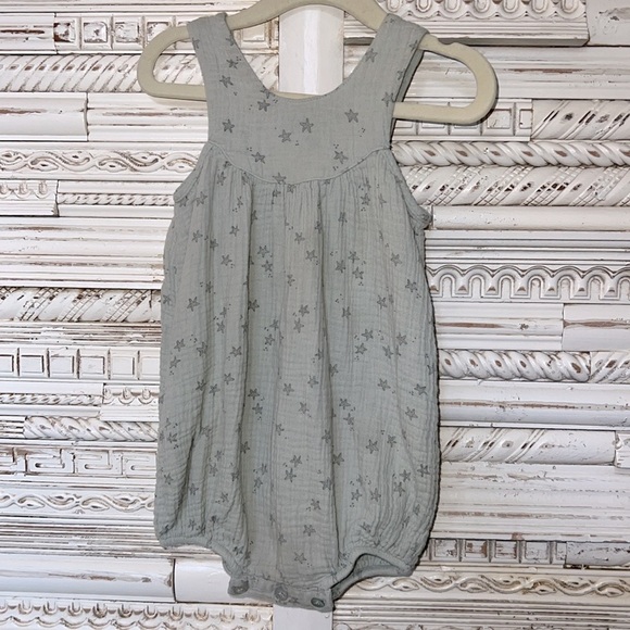 Zara + Siix | Green Baby Romper and Dress bundle - Picture 4 of 8
